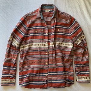 Faherty men’s red flannel overshirt size L